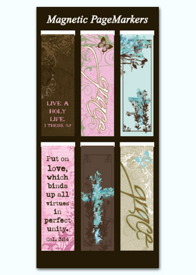 MAGNETIC BOOKMARKS SET OF 6