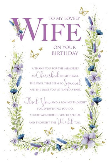 WIFE BIRTHDAY CARD WIFE BIRTHDAY CARD