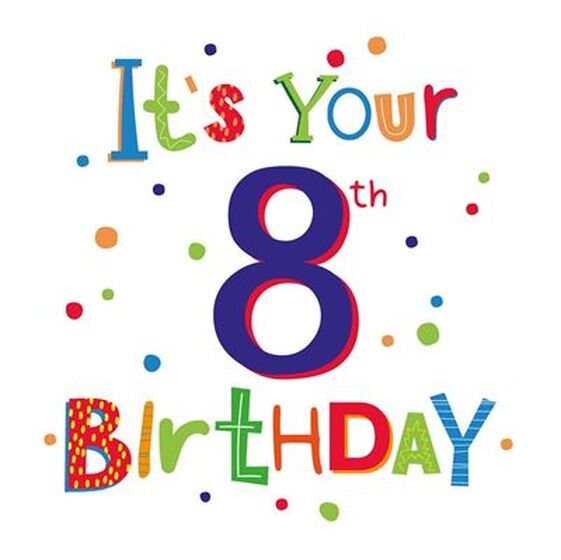 8TH BIRTHDAY CARD GREEN