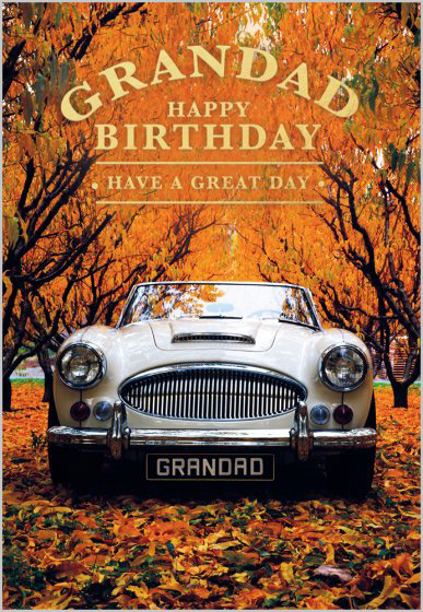 GRANDAD CAR BIRTHDAY GREETING CARD