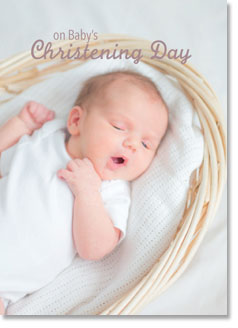 ON BABYS CHRISTENING DAY CARD