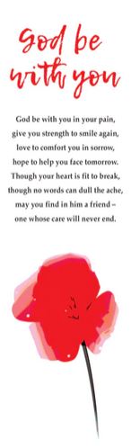 GOD BE WITH YOU POPPY BOOKMARK