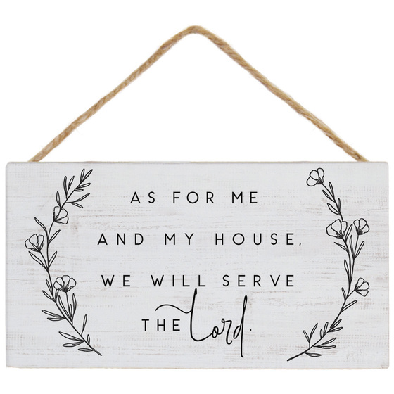 WE WILL SERVE THE LORD WALL PLAQUE