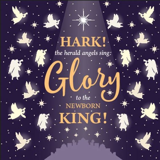 HERALD ANGELS CHRISTMAS CARD PACK OF 10
