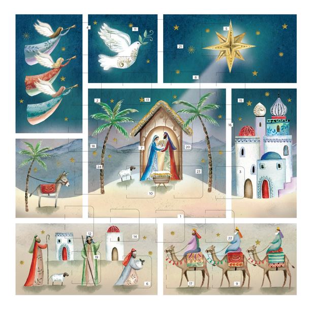 A CHILD IS BORN ADVENT CALENDAR CARD
