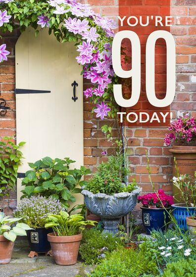 AGE 90 CARD - PATIO POTS