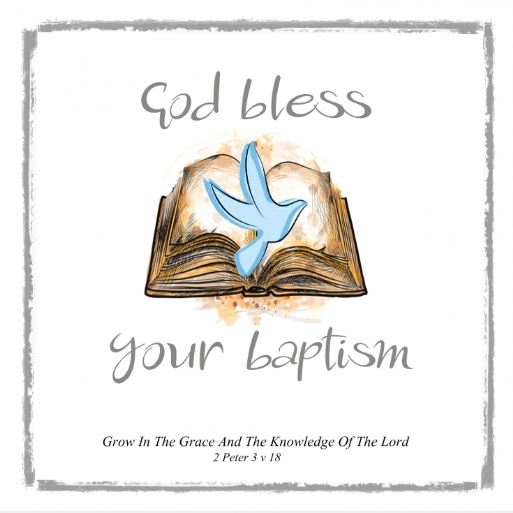 GOD BLESS YOUR BAPTISM CARD