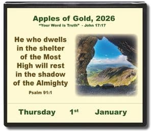 APPLES OF GOLD CALENDAR 2026