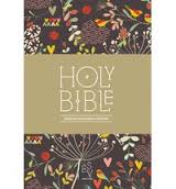 ESV COMPACT ANGLICIZED FLORAL BLACK HB