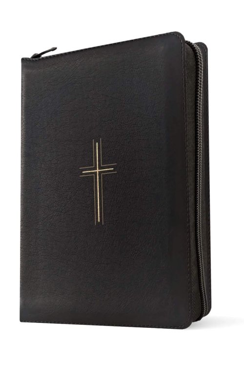 NLT GIANT PRINT COMPACT BIBLE ZIP BLACK