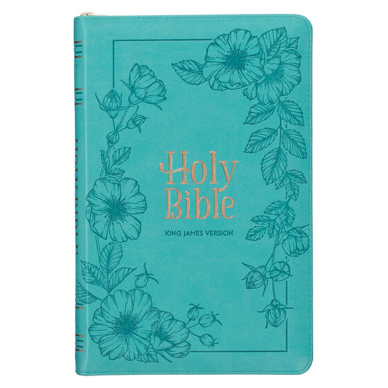 KJV DELUXE GIFT BIBLE TEAL ZIP
