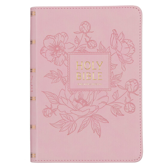 KJV LARGE PRINT COMPACT BIBLE PINK