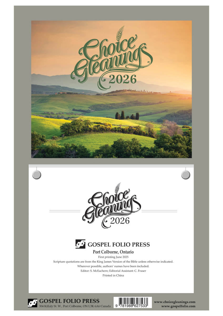 CHOICE GLEANINGS CALENDAR 2026 
