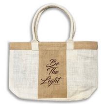 BE THE LIGHT JUTE TOTE BAG  