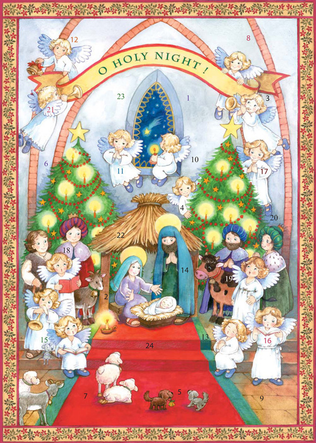 HOLY NIGHT ADVENT CALENDAR CARD