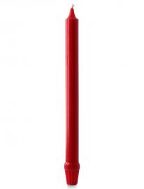 1 X 12 INCH FLUTED RED BEESWAX CANDLE