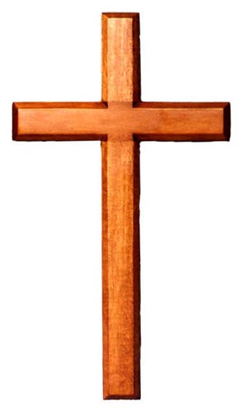 HANGING CROSS 10CM DARK WOOD