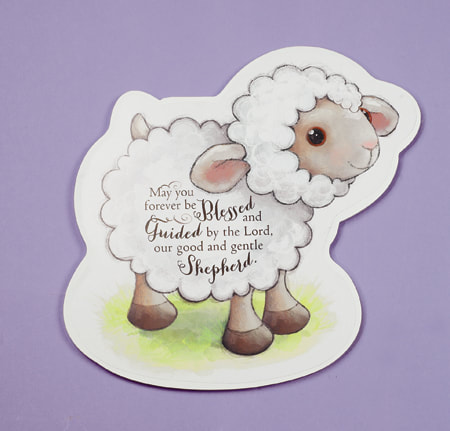 WOOD HANGING PLAQUE GOOD AND GENTLE SHEPHERD