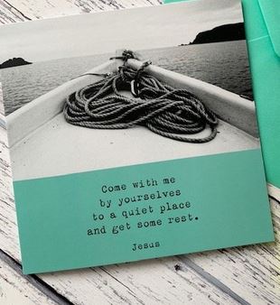 QUIET PLACE GREETING CARD AQUA 