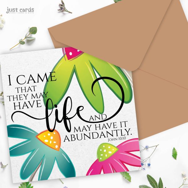 ABUNDANT LIFE SEEDED GREETING CARD ABUNDANT LIFE SEEDED GREETING CARD