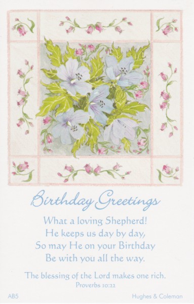 BIRTHDAY POSTCARD PACKET FLOWERS PACK OF 12