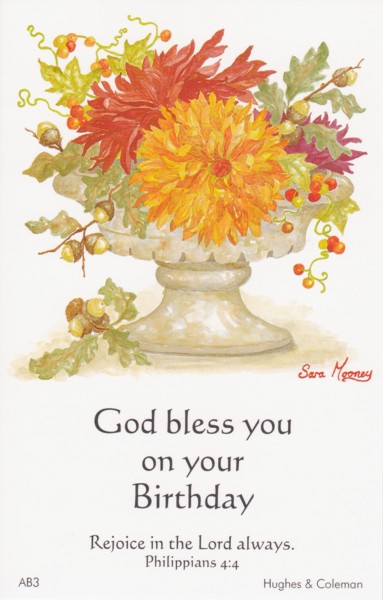BIRTHDAY POSTCARD PACKET FLOWERS PACK OF 12