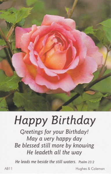 BIRTHDAY POSTCARD PACKET ROSE PACK OF 12