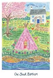 HANNAH DUNNETT COTTAGE GARDEN BATISM CARD