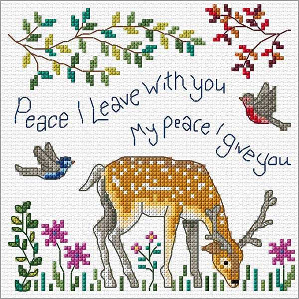 HANNAH DUNNETT CROSS STITCH PATTERN MY PEACE I GIVE TO YOU 