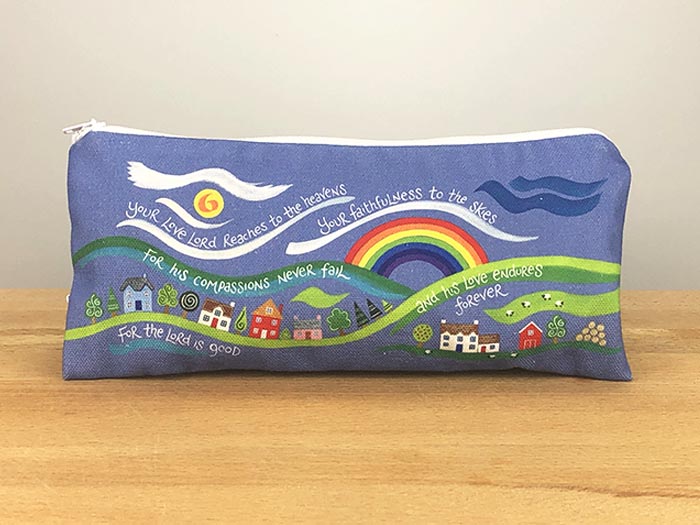 HANNAH DUNNETT PENCIL CASE HIS COMPASSIONS NEVER FAIL