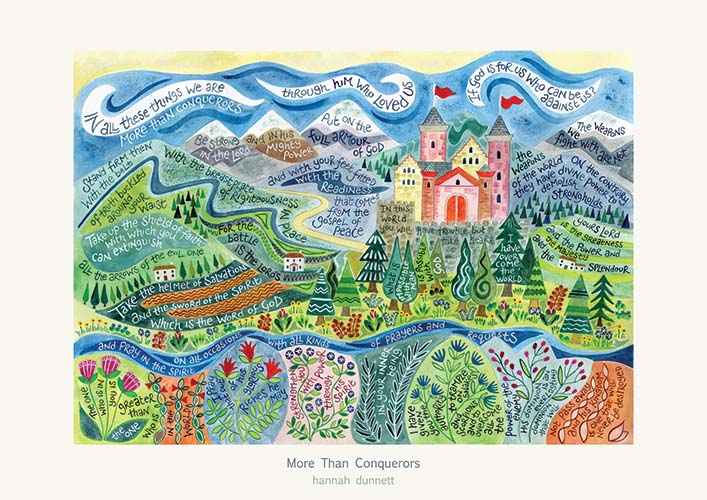 MORE THAN CONQUERORS HANNAH DUNNETT PRINT