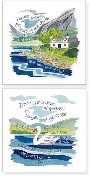 SMALL VOICE OF CALM AND THE BEAUTY OF THY PEACE NOTECARDS