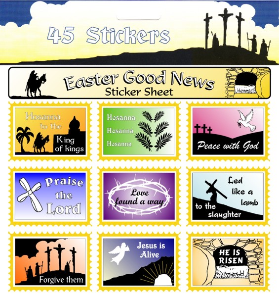 45 EASTER GOOD NEWS STICKERS