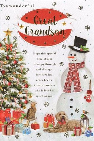 GREAT GRANDSON CHRISTMAS CARD