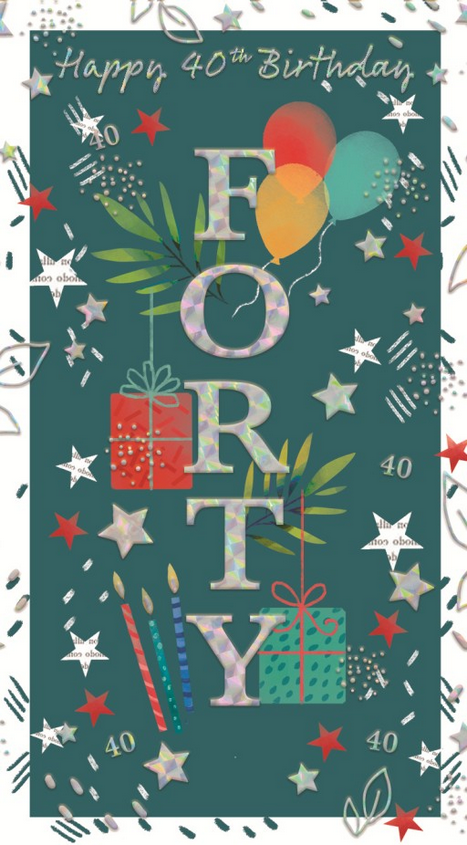 40TH BIRTHDAY CARD
