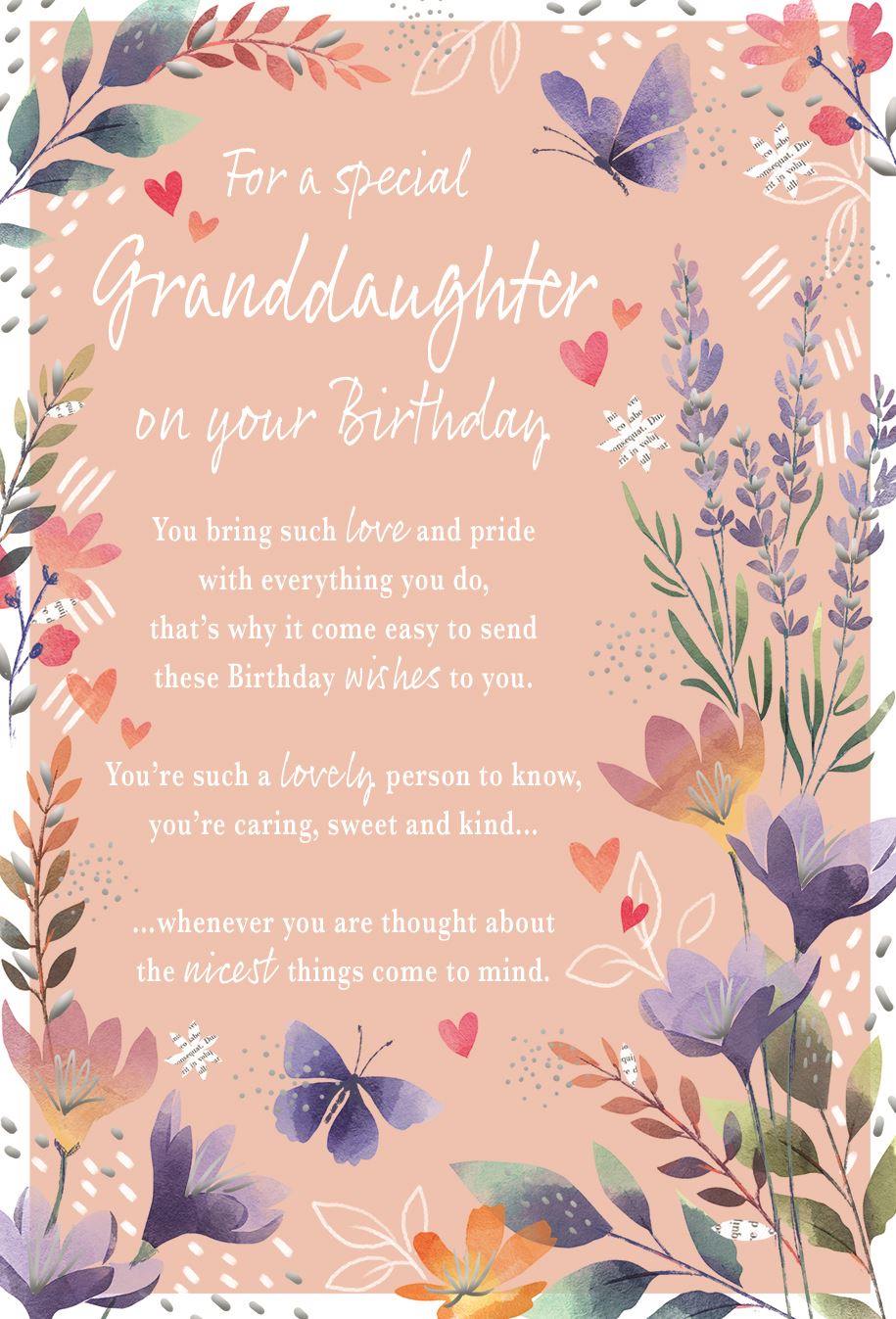 GRANDDAUGHTER BIRTHDAY CARD