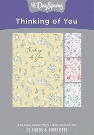 THINKING OF YOU FLORAL BOX OF 12 CARDS THINKING OF YOU FLORAL BOX OF 12 CARDS