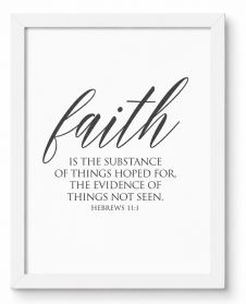 FAITH IS THE SUBSTANCE PLAQUE  
