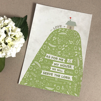 EMILY BURGER AS FOR ME AND MY HOUSE (HILL) A4 PRINT