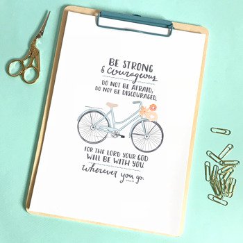 EMILY BURGER BE STRONG (BICYCLE) A4 PRINT