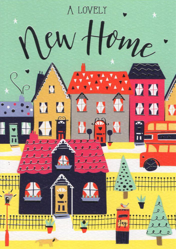 NEW HOME HOUSES GREETING CARD NEW HOME HOUSES GREETING CARD