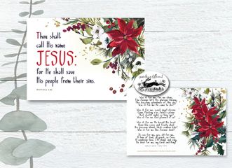 THOU SHALT CALL HIS NAME JESUS BIBLE CARD 
