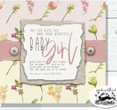 BABY GIRL GREETING CARD