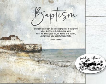 BAPTISM BEACH GREETING CARD