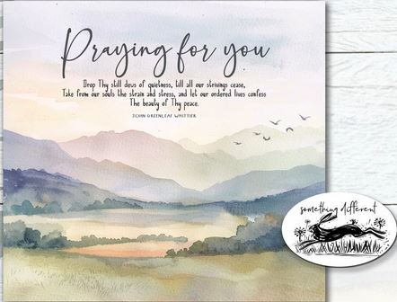 PRAYING FOR YOU MOUNTAINS GREETING CARD