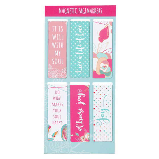 MAGNETIC BOOKMARKS SET OF 6