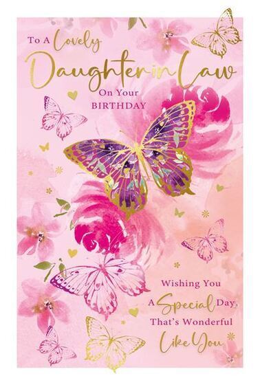 DAUGHTER IN LAW BIRTHDAY CARD