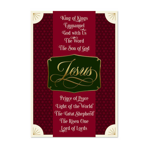 NAMES OF JESUS CHRISTMAS CARDS BOX OF 16