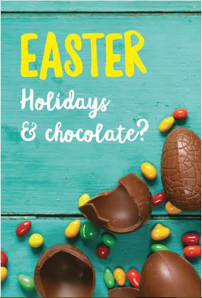 EASTER HOLIDAYS AND CHOCOLATE TRACT PACK OF 25