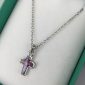 INLAID PAUA SHELL CROSS PENDANT IN PINK